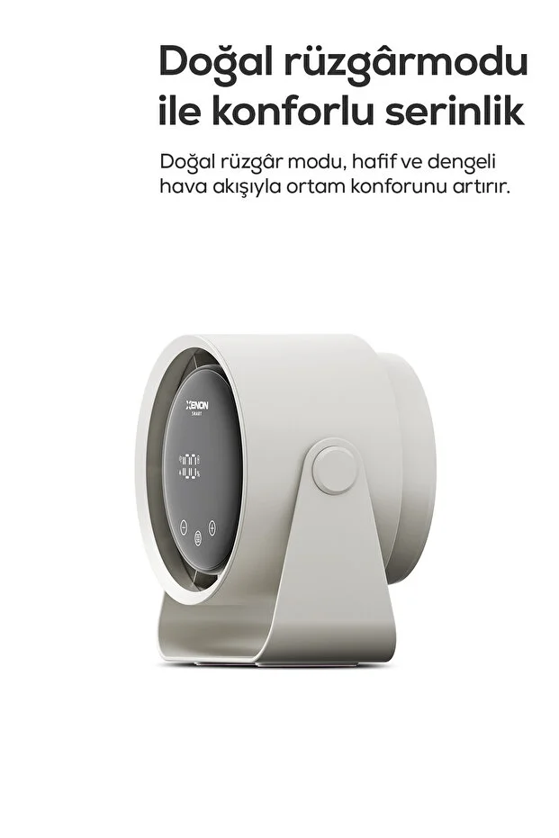 Taşınabilir Masaüstü Fanı | 100 Kademe Kontrol, Şarjlı, Dokunmatik Ekran, 2000mAh, USB-C (X6113)